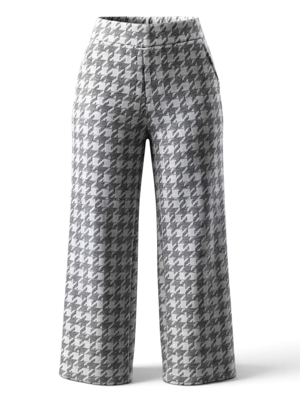 Habitat Clothes to Live In Houndstooth Pants Size Small Gray White Trousers
